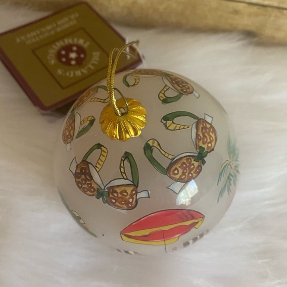 Dillards Trimmings TROPICAL Li Bien Painted Glass Ball Ornament - Picture 3 of 10